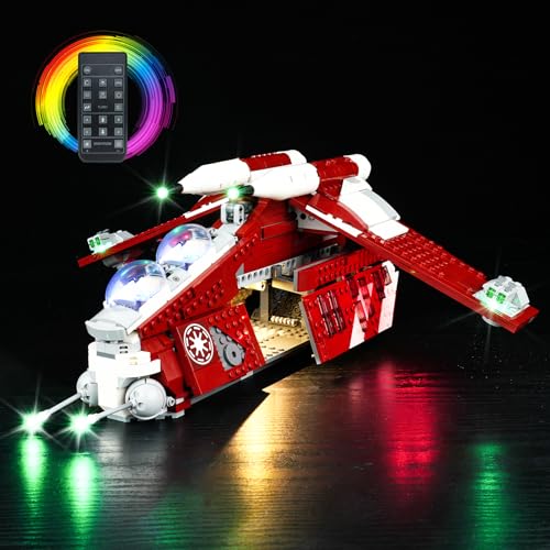 cooldac Kit de luces LED para Lego Star Wars 75354 Coruscant Guard Gunship (solo iluminación, no Lego), juego de luces decorativas con mando a distancia compatible con Lego Star Wars Coruscant Guard