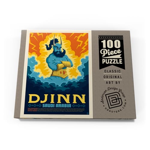 Criaturas Míticas: Djinn (Arabia Saudí), Póster De Época - Premium 100 Piezas Puzzles - Colección Especial MyPuzzle de Anderson Design Group