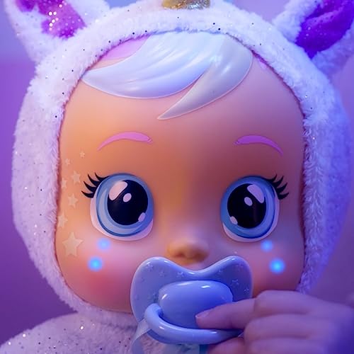 Cry Babies Goodnight Dreamy – Muñeca interactiva Suave para Dormir, muñeca para Dormir con luz Nocturna y Canciones de Cuna, Juguete de Regalo para niñas y niños a Partir de 18 Meses
