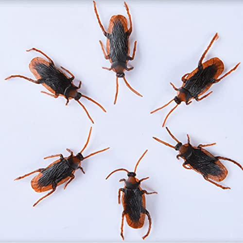 Cucaracha Falsa, Juguetes Gag de 10 Piezas Chistes prácticos, Insectos de plástico realistas Insectos de Broma Bichos de Truco de Miedo para los tontos Día