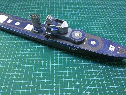 DAGIJIRD Juego de modelos de papel de buque de guerra a escala 1:400, kit de bricolaje, modelo de papel de barco militar (kit desmontado)