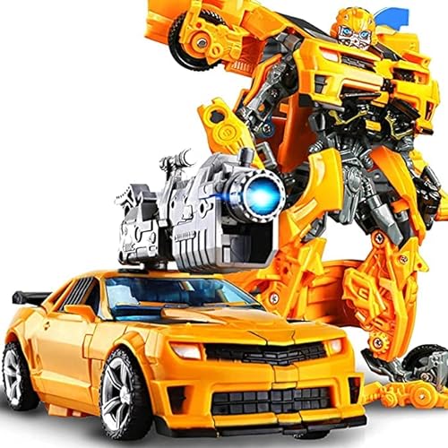 DALWI Transformers Juguete Bumblebee Car Robot ABS Figuras de acción Coche deformado Juguete de conversión de 7.8 Pulgadas - Regalo para niños y Adolescentes-Bumblebee