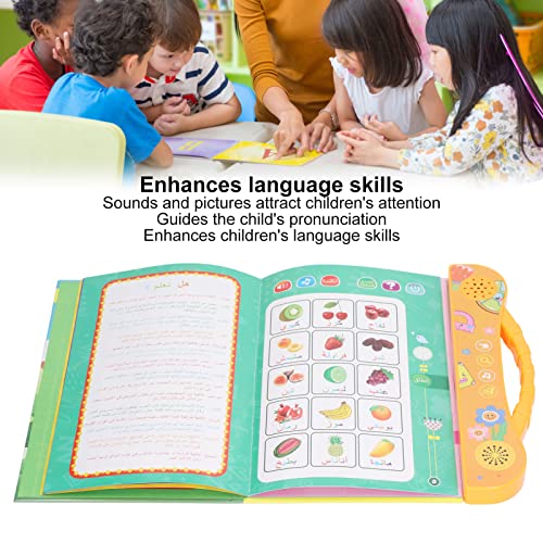 DAUZ Juguetes de Aprendizaje árabe para Niños, Educación Temprana, Libros de Sonido, Pensamiento Lógico, Coordinación Mano-Ojo, Rompecabezas para el Hogar (Orange)