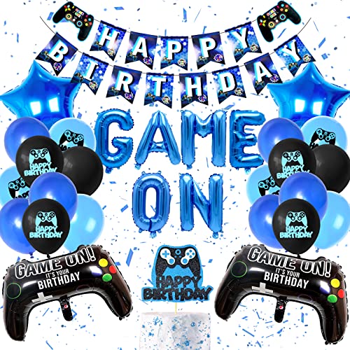 Decoración de cumpleaños para niños, 31 unidades, decoración de cumpleaños, decoración de jugadores, decoración para fiestas de cumpleaños infantiles, videojuegos