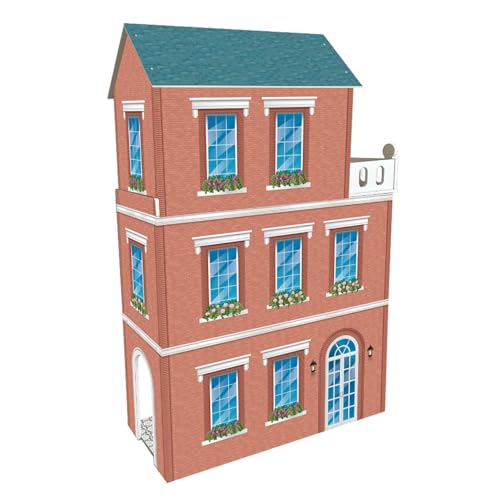 DEQUBE - Casa de muñecas 3 Pisos - Diseño Barrio Soho-Madera Incluye 8 Muebles -Tamaño 120X33X75 cm (913D00181)