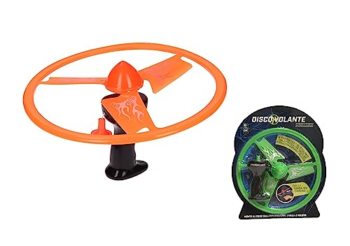 Disco volador de juguete de carga de cuerda ovfo volador juguete hélice volador juguete con lanzador de hélice volador niños juego de hélice Power Spin juego de vuelo para niños, diámetro del rotor 25