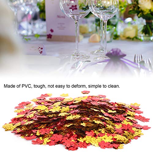 dise?o simbólico de Acción de Gracias,Confeti de hojas de arce de 100 g, confeti brillante, decoración de mesa de lentejuelas con purpurina para fiestas de oto?o, juego de decoración de mesa de