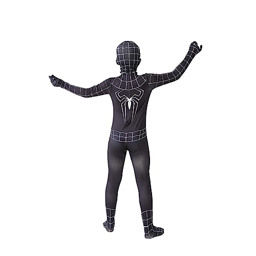 Disfraz de Fiesta cosplay superhéroe Clásico negro Spider Costume para niños, disfraces Disguise juego de rol Action Jumpsuit Carnaval Halloween Party Fancy costume 120-130