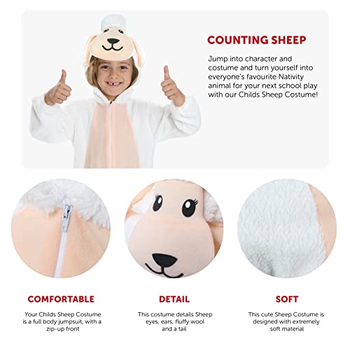 Disfraz de oveja infantil – perfecto para Navidad y Belén – Grande