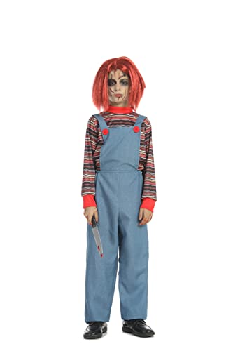 Disfraz Halloween Niño, Disfraz de Cazafantasma Preso Naranja Muñeco Diabolico Chucky Eduardo Manostijeras Muerte Poseída Muñeca Annabelle Niña (10-12 años)
