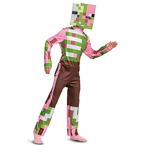 Disguise Oficial - Disfraz Minecraft Niño, Disfraz Zombie Pigman, Disfraz Videojuego Niño, Disfraz Carnaval Niño Halloween Talla M
