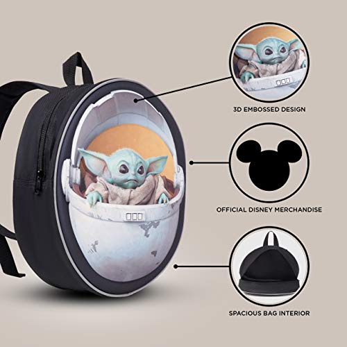 Disney® Official Star Wars The Child Backpack Baby Yoda Mandalorian | Licenced School Travel Bags Baby Yoda in Carriage | Exclusive Kids Boys Girls Youth Adult Rucksack Backpack