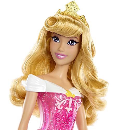 Disney Princess Aurora Muñeca princesa película La bella durmiente, juguete +3 años (Mattel HLW09)
