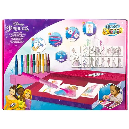 Disney Princess - Juego de lápices de colores para niños con lápices de colores y páginas para colorear