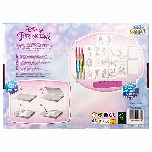 Disney Princess - Juego de lápices de colores para niños con lápices de colores y páginas para colorear