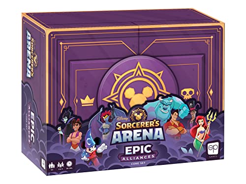 Disney Sorcerer's Arena: Epic Alliances Core Set,Juego de mesa de estrategia para 2 o 4 jugadores a partir de 13 años,Con personajes y villanos de Disney y Pixar,Juego familiar con licencia oficial