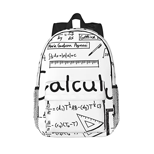 DMORJ Math Geometry Geek Calculus - Bolsa de hombro ligera de 15 pulgadas, ligera y fácil de llevar, adecuada para salir, aprendizaje y uso en la oficina, Negro -, Talla única