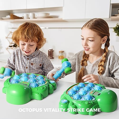 Doloowee Juego Whack a Mole, golpear el topo juguete interactivo para niños, juguete a partir de 3 años (verde)