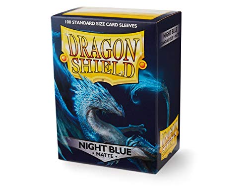 Dragon Shield 100 fundas protectoras de tamaño estándar mate para cubierta (azul noche mate)
