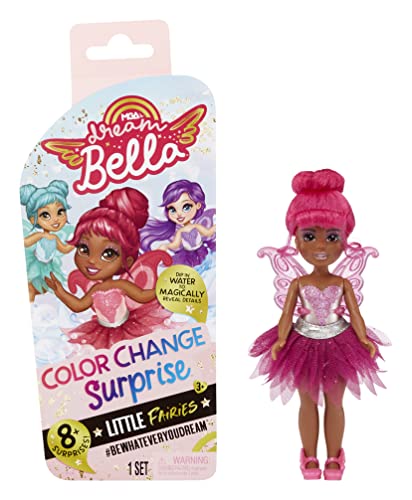 Dream Ella MGA's Bella Colour Change Surprise Hadas - Jaylen - Pequeña muñeca de Moda de 14 cm con alas, Accesorios y Pelo Rosa - para coleccionar - Un Gran Regalo para niños a Partir de 3 años