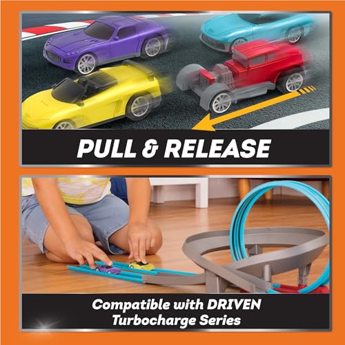 Driven WH1125GZ Battat-Pull-Back Race Cars Blister Pack (4 Unidades)
