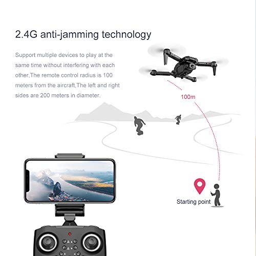 Drone LS-XT6 4K con cámara dual para adultos, video en vivo con cámara WiFi FPV 1080P HD, drone cuadricóptero RC plegable con retención de altitud, modo sin cabeza, retorno automático