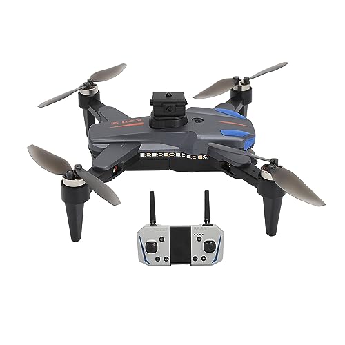 Drones con Motor sin Escobillas, Posicionamiento de Flujo óptico Gris Drone RC Evitación de Obstáculos Omnidireccional Retorno de una Tecla 1800 MAh para Fotografía