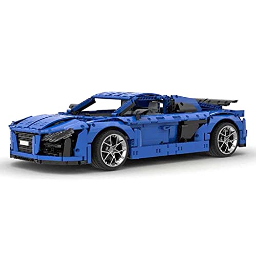 EMIGI Kit de bloques de construcción tecnológicos para coche famoso, kit de modelo de coche deportivo de tecnología, bloques de sujeción compatibles con Lego Technic, 2779 piezas (con motor)