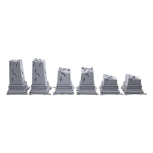 EnderToys - Pilares Rotos, Paisaje Terreno para Mesa de Juego de Guerra miniaturas de 28 mm, Impreso en 3D y se Puede Pintar