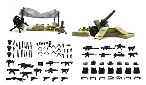erie del Guerra moderna - Mini figuras de Legos personalizadas - Armadura de chaleco de fuerza especial con paquete de armas, almacenamiento de armas para campo de batalla del bosque 100 piezas