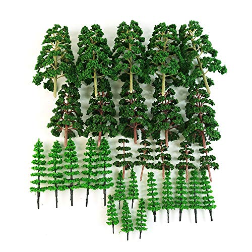 ERYUE Mini árboles Modelo, 30 Piezas de árbol de Modelo Mixto Artificial para Tren Paisaje Paisaje en Miniatura Paisaje Mesa de Arena Modelos Arquitectura árboles,Árboles del Paisaje