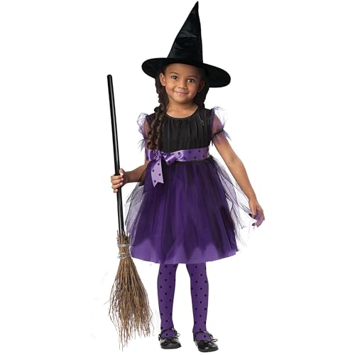 Escoba de brujas – Escoba de brujas para disfraz de bruja – Escoba de bruja realista de Halloween para accesorios de bruja de 110 cm, accesorios de Halloween para niños y adultos