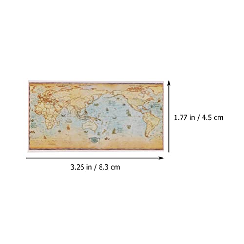 EXCEART 12 Piezas Mapa En Miniatura Mapa del Mundo Decoración 1: Muebles a Escala 12 Minimapa Antiguo Cartel del Mapa del Mundo Muebles De Casa En Miniatura Minimapa Global Papel Póster