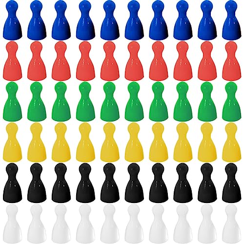 EXCEART 60 Uds Peones De Plástico Multicolor Piezas De Ajedrez Juego para Juegos De Mesa Marcadores De Mesa Artes Y Manualidades