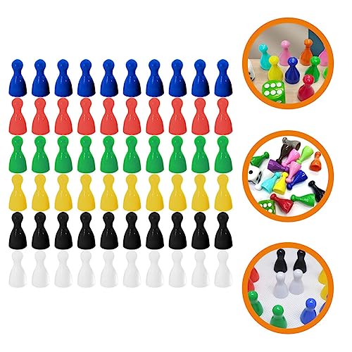 EXCEART 60 Uds Peones De Plástico Multicolor Piezas De Ajedrez Juego para Juegos De Mesa Marcadores De Mesa Artes Y Manualidades
