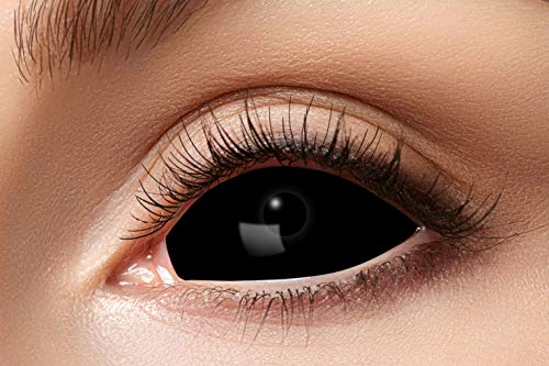 Eyecatcher 84091541-s03 Lentillas de contacto de apoyo escleral, 1 par, para 6 meses, color negro, para carnaval o Halloween