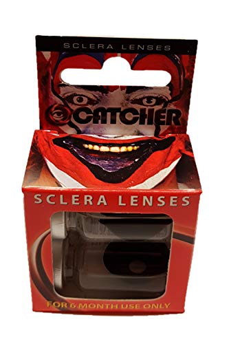 Eyecatcher 84091541-s03 Lentillas de contacto de apoyo escleral, 1 par, para 6 meses, color negro, para carnaval o Halloween