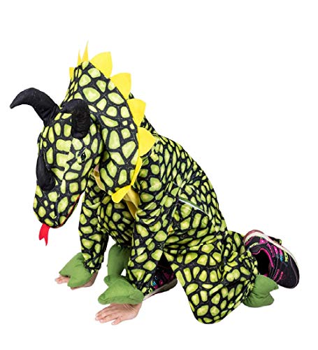 F123 Disfraz de dinosaurio triceratops, talla 116-122, para niños, para carnaval, para niños pequeños, regalo de cumpleaños
