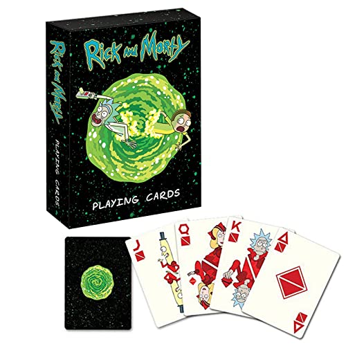 FAMILIO Rick y Morty Poker Juego de Cartas la Serie Rick y Morty Juego de Cartas Juego de póquer clásico Juegos Casuales Familiares pequeños (14 + años)