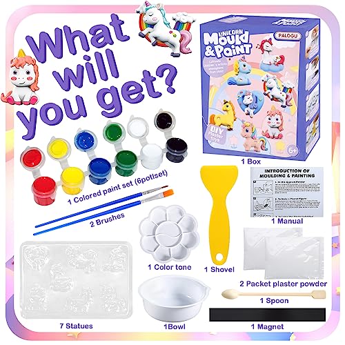 FAMKEEP Unicorn Toy Girl Painting Kit, Unicornios, Kids Gift Painting Crafts, para niñas de 3 a 12 Años，Juegos Niños 4-10 Años Regalos Cumpleaños