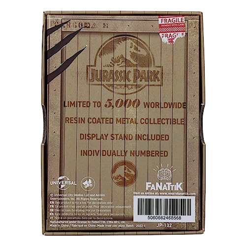 FANATTIK Jurassic Park - Mosquito en Ámbar - Lingot y métal Collector
