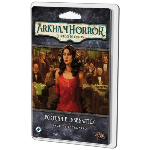 Fantasy Flight Games - Arkham Horror LCG - Fortuna e insensatez Pack de Escenario - Juego de Cartas en Español