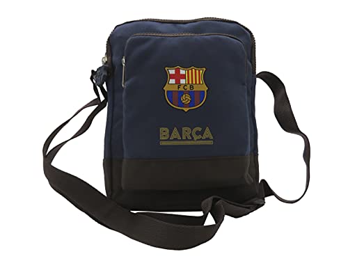 FC Barcelona, Bandolera con Cremallera, Portadiscman, Producto Oficial del Fútbol Club Barcelona Madrid, Color Azul (CyP Brands)