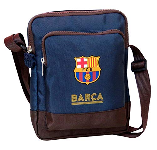 FC Barcelona, Bandolera con Cremallera, Portadiscman, Producto Oficial del Fútbol Club Barcelona Madrid, Color Azul (CyP Brands)