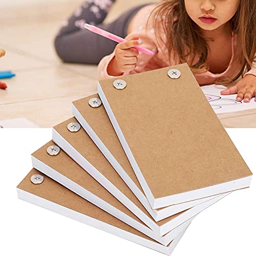 Fdit Kit de Libro abatible de 5 Piezas - Libro abatible LED para Dibujar y Calcar con Tornillos de encuadernación para Pintar niños