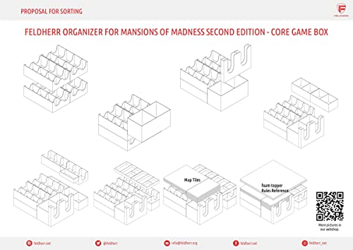 Feldherr Organizador Compatible con Mansions of Madness Segunda Edición - Caja de Juego Principal