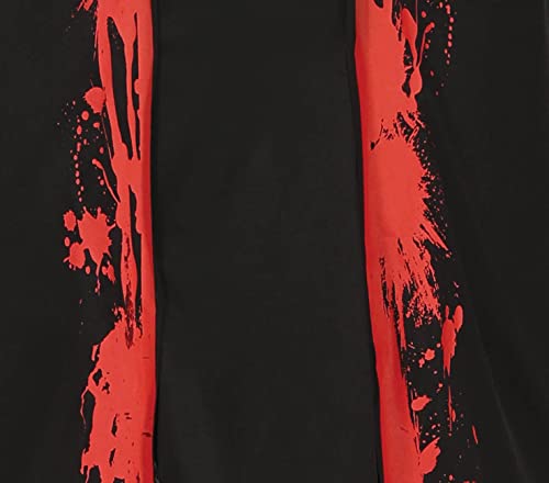 FIESTAS GUIRCA Disfraz de Mago Oscuro - Sacerdote Satánico Túnica Negra Con Capucha Disfraz Halloween Hombre Talla 52-54 L