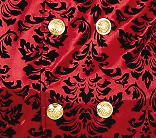FIESTAS GUIRCA Disfraz de Vampiro Clásico - Disfraz Completo Rojo y Negro con Capa para Hombre Adulto Talla L 52-54