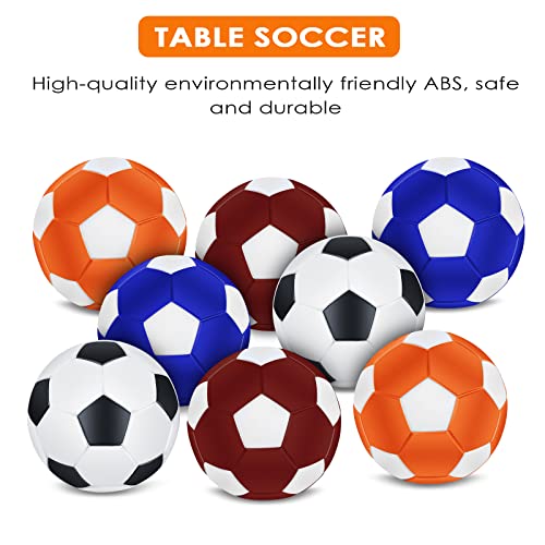 Firschoie 12 Pelotas de Futbolín, 32 mm Bolas de Futbolín de Mesa, Mesa Mini plástico Pelotas de fútbol, Multicolores para Adultos Niños Suministros de Juego de Mesa de Fútbol