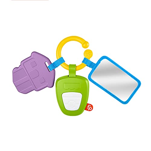 Fisher-Price juego de llaves activity para bebés con mordedor, sonajero y espejito (Mattel GRT57)